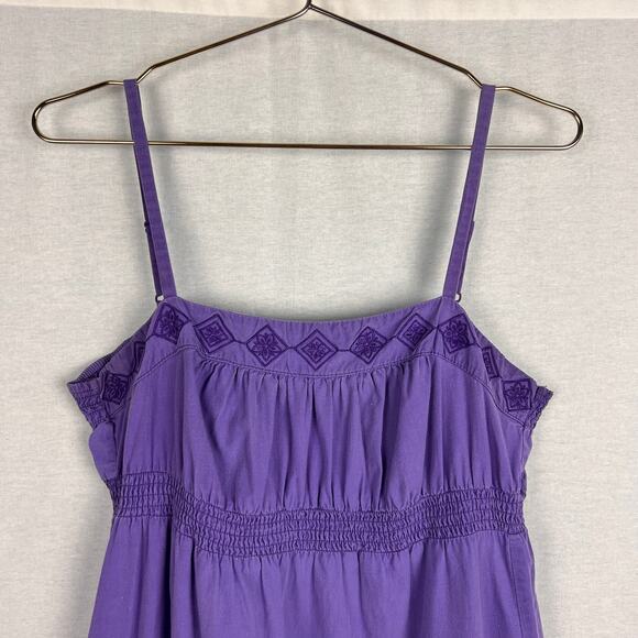 Vintage Charlotte Russe Dress Y2K Babydoll Purple Embroidered Boho Hippie Artsy - Picture 2 of 6
